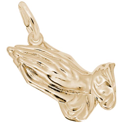 Rembrandt Praying Hands Charm, 14k Yellow Gold