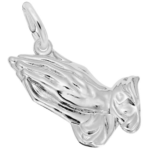 Rembrandt Praying Hands Charm, Sterling Silver