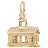 Rembrandt School House Charm, Gold Plate