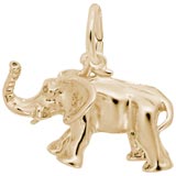 Rembrandt African Elephant Charm, 10K Yellow Gold