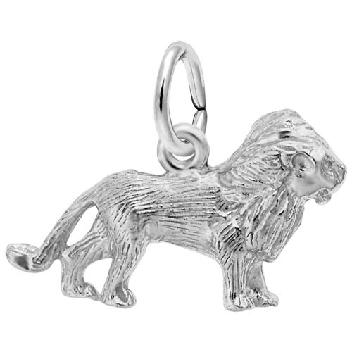 14K White Gold Lion Accent Charm by Rembrandt Charms 14K White Gold Lion Accent Charm by Rembrandt Charms