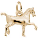 Rembrandt Extended Trot Horse Charm, 10K Yellow Gold
