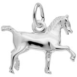 Rembrandt Extended Trot Horse Charm, Sterling Silver