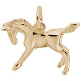 Rembrandt Horse Charm, 14K Yellow Gold