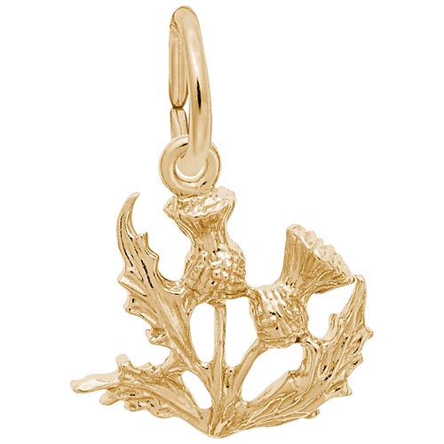 Rembrandt Thistle Charm, 10K Yellow Gold