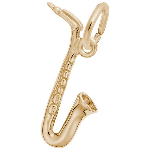 Gold Plate Saxophone Accent Charm by Rembrandt Charms Gold Plate Saxophone Accent Charm by Rembrandt Charms