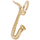 Rembrandt Saxophone Accent Charm, 14K Yellow Gold