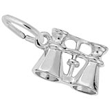 Rembrandt Binoculars Charm, Sterling Silver