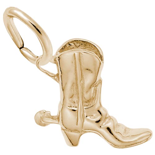 10K Gold Cowboy Boot with Spur Charm by Rembrandt Charms 10K Gold Cowboy Boot with Spur Charm by Rembrandt Charms