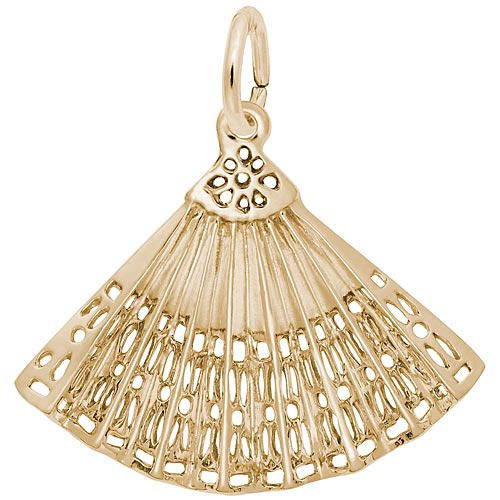 10K Gold Hand Fan Charm by Rembrandt Charms 10K Gold Hand Fan Charm by Rembrandt Charms