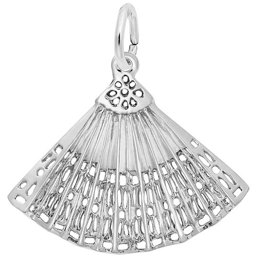 Sterling Silver Hand Fan Charm by Rembrandt Charms Sterling Silver Hand Fan Charm by Rembrandt Charms