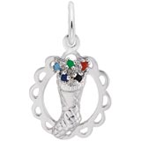 Rembrandt Stocking Full of Joy Charm, Sterling Silver