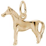 Rembrandt Standing Horse Charm, 14K Yellow Gold