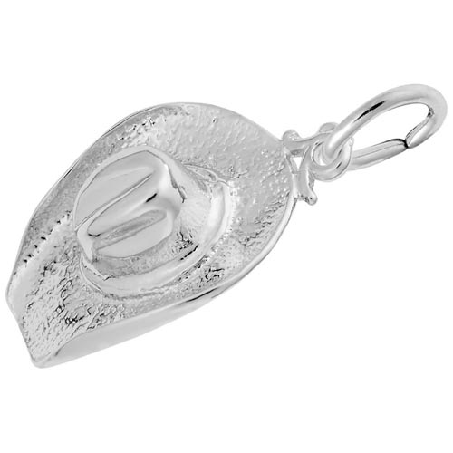 14K White Gold Cowboy Hat Charm by Rembrandt Charms 14K White Gold Cowboy Hat Charm by Rembrandt Charms