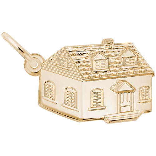 14K Gold Colonial House Charm by Rembrandt Charms