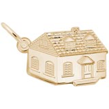 Gold Plate Colonial House Charm by Rembrandt Charms