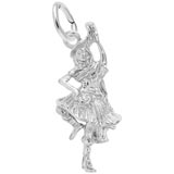 Rembrandt Highland Dancer Charm, 14K White Gold