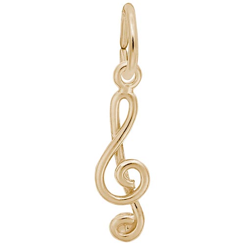 10K Gold Treble Clef Accent Charm by Rembrandt Charms 10K Gold Treble Clef Accent Charm by Rembrandt Charms