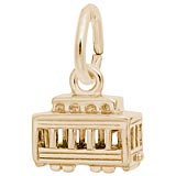 Rembrandt Cable Car Charm, 10K Yellow Gold