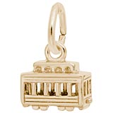 Rembrandt Cable Car Charm, 14K Yellow Gold