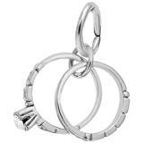 Rembrandt Wedding Rings Charm, 14K White Gold