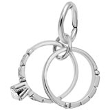 Rembrandt Wedding Rings Charm, Sterling Silver