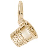 Rembrandt Thimble Charm, Gold Plate