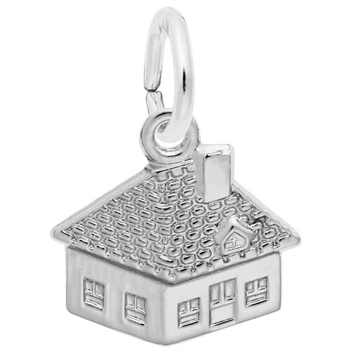 Sterling Silver House Accent Charm by Rembrandt Charms Sterling Silver House Accent Charm by Rembrandt Charms