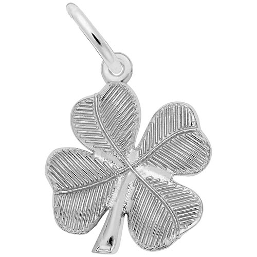14K White Gold Four Leaf Clover Charm by Rembrandt Charms 14K White Gold Four Leaf Clover Charm by Rembrandt Charms