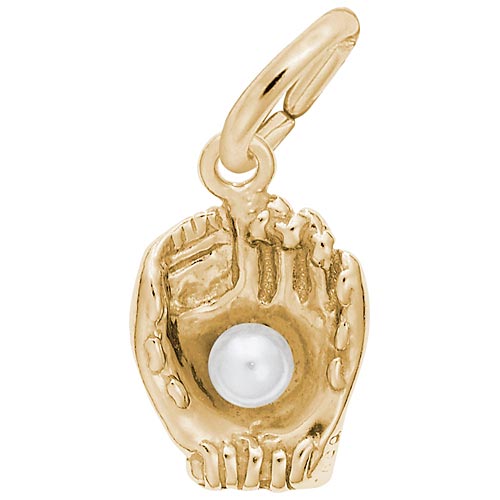 10K Gold Baseball Glove Accent Charm by Rembrandt Charms 10K Gold Baseball Glove Accent Charm by Rembrandt Charms