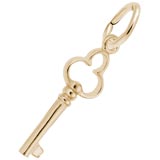 Rembrandt Antique Trefoil Key Accent Charm, 10K Yellow Gold