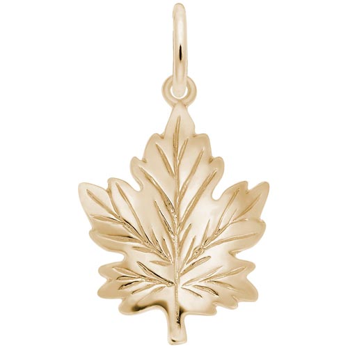 Rembrandt Maple Leaf Charm, 10k Yellow Gold