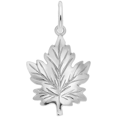 Rembrandt Maple Leaf Charm, Sterling Silver Rembrandt Maple Leaf Charm, Sterling Silver