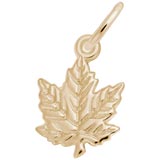 Rembrandt Maple Leaf Charm, 10k Yellow Gold