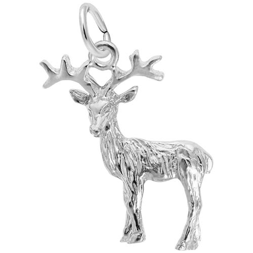 Sterling Silver Reindeer Charm by Rembrandt Charms Sterling Silver Reindeer Charm by Rembrandt Charms