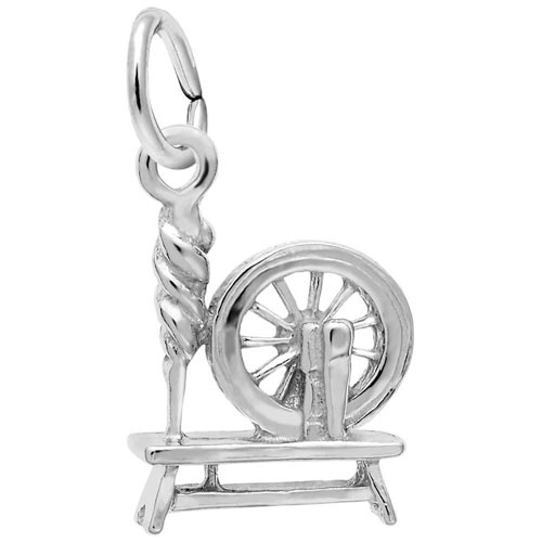 Sterling Silver Spinning Wheel Charm by Rembrandt Charms Sterling Silver Spinning Wheel Charm by Rembrandt Charms