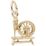 Rembrandt Spinning Wheel Charm, 10K Yellow Gold