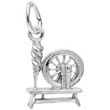 Rembrandt Spinning Wheel Charm, Sterling Silver