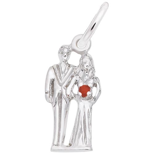 14K White Gold Bride and Groom Accent Charm by Rembrandt Charms 14K White Gold Bride and Groom Accent Charm by Rembrandt Charms