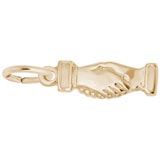 Gold Plate Handshake Charm by Rembrandt Charms
