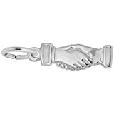 14K White Gold Handshake Charm by Rembrandt Charms