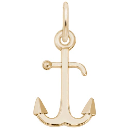 Rembrandt Anchor Charm, 14K Yellow Gold