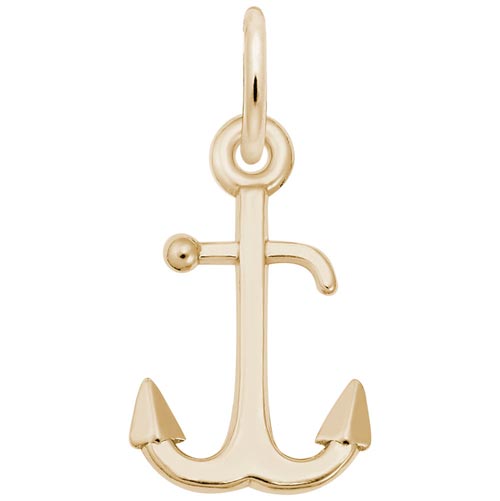 Gold Plate Anchor Accent Charm by Rembrandt Charms Gold Plate Anchor Accent Charm by Rembrandt Charms