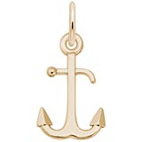 Rembrandt Anchor Charm, 10K Yellow Gold