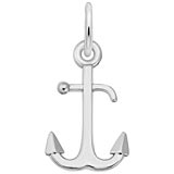 Rembrandt Anchor Charm, 14K White Gold