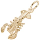 Rembrandt Lobster Charm, 14K Yellow Gold