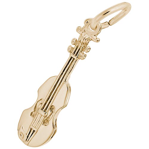 Gold Plate Violin Accent Charm by Rembrandt Charms Gold Plate Violin Accent Charm by Rembrandt Charms