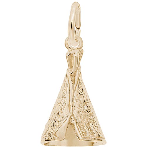 Gold Plate Tepee Charm by Rembrandt Charms Gold Plate Tepee Charm by Rembrandt Charms