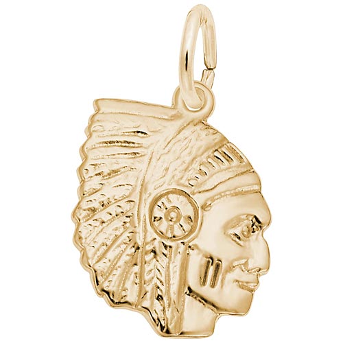 Rembrandt Native American Charm, 14K Yellow Gold