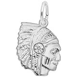 Rembrandt Native American Charm, Sterling Silver